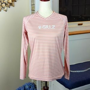 Gillz Pink Stripe UV Protectant Rash Guard Size S